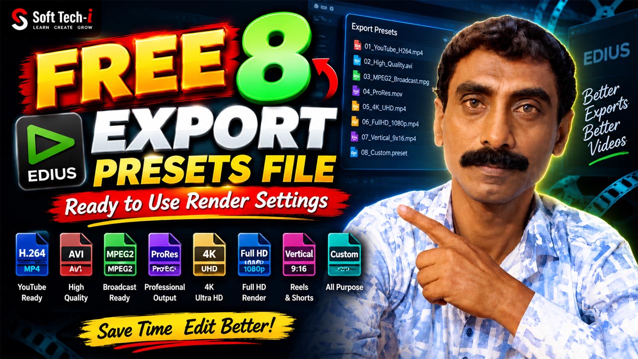 FREE 8 Edius EXPORT Presets File & Ready to Use Rendar Settings